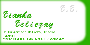 bianka beliczay business card